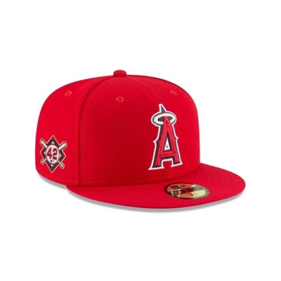 Red Los Angeles Angels Hat - New Era MLB Jackie Robinson Day 59FIFTY Fitted Caps USA7894205